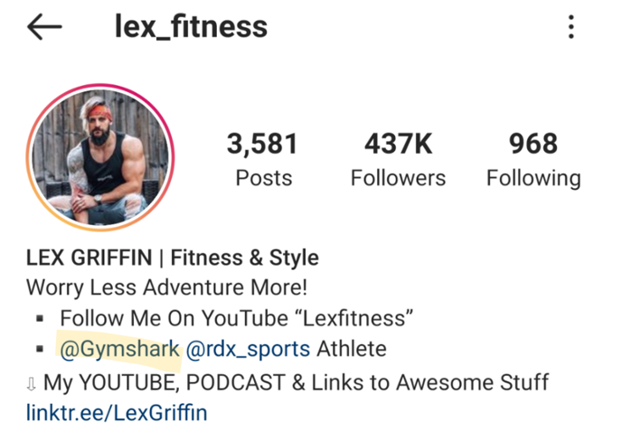 Lex Fitness, Gymshark Athlete