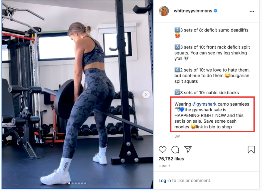 successful content campaigns by Gymshark