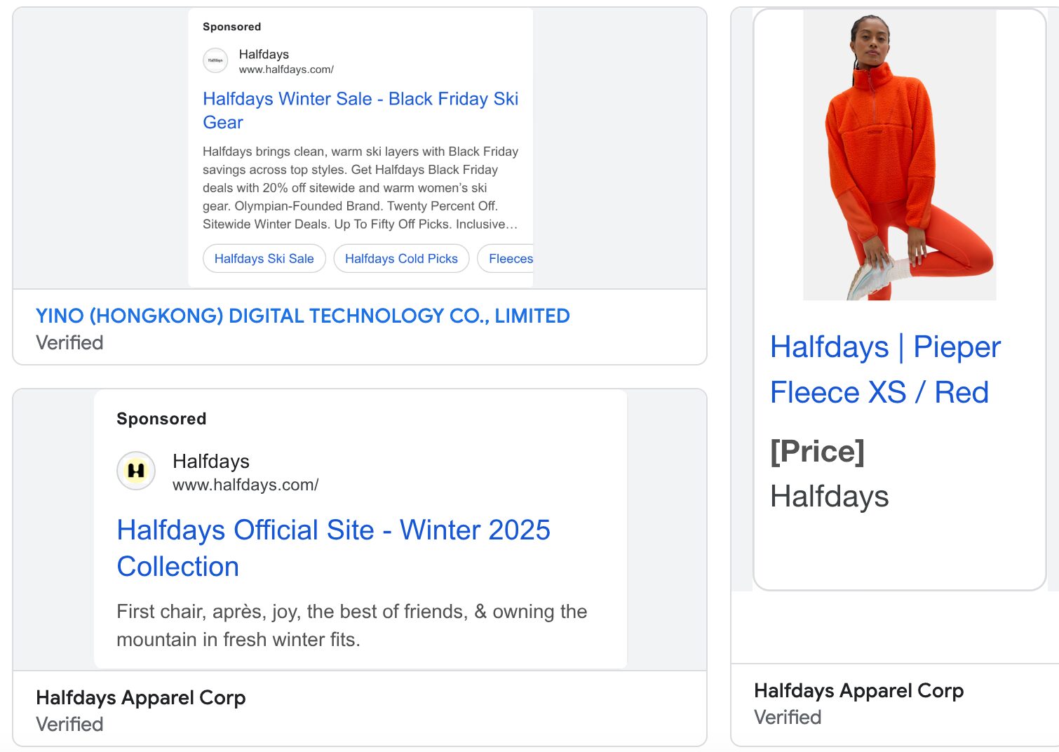 Google ad by Halfdays