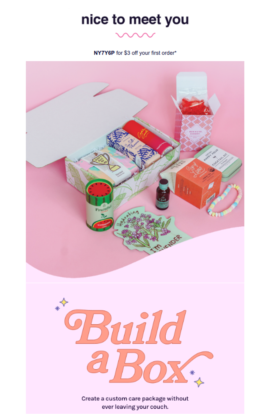 A Happy Box welcome email