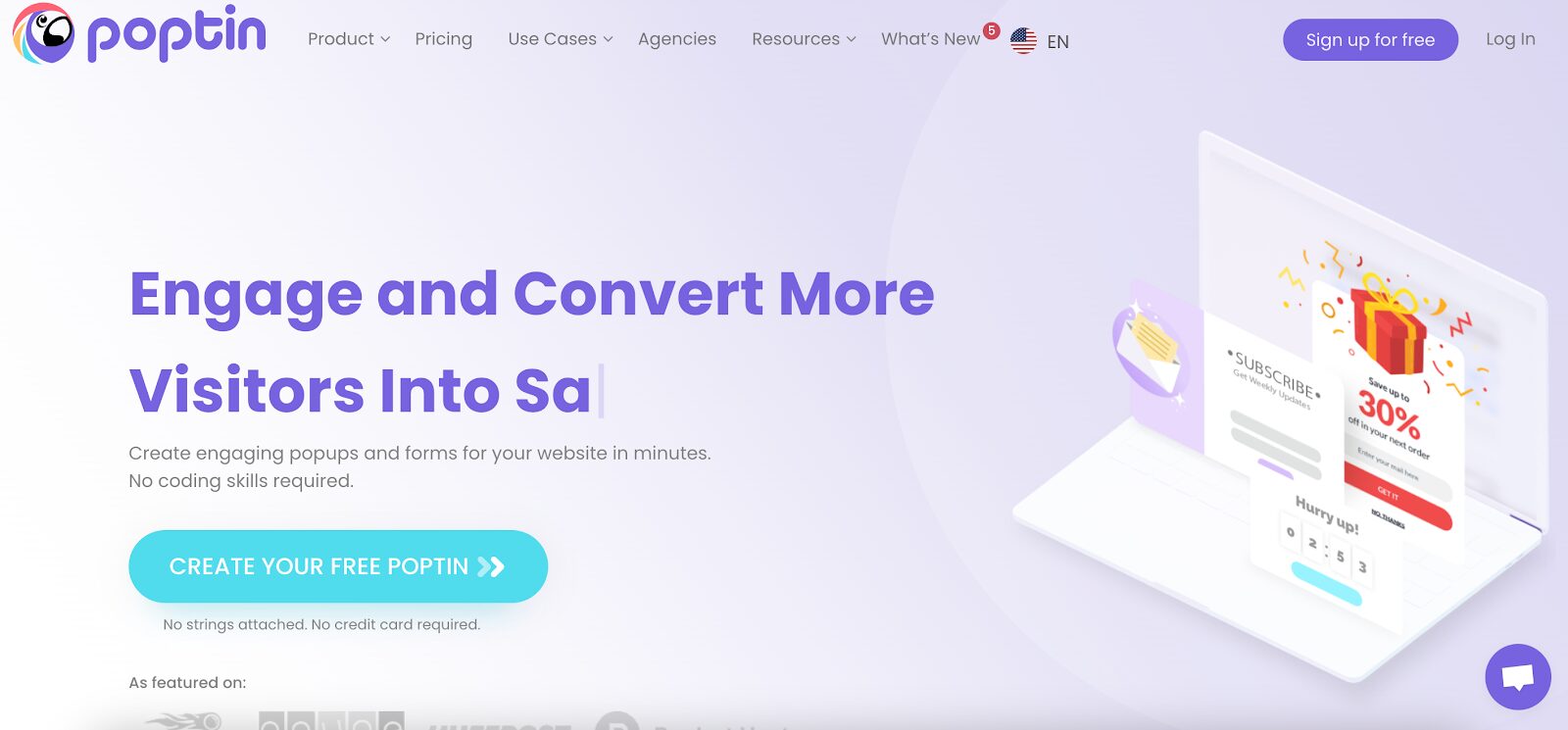 Poptin is a versatile popup tool, with a free version available, for both beginners and professionals.