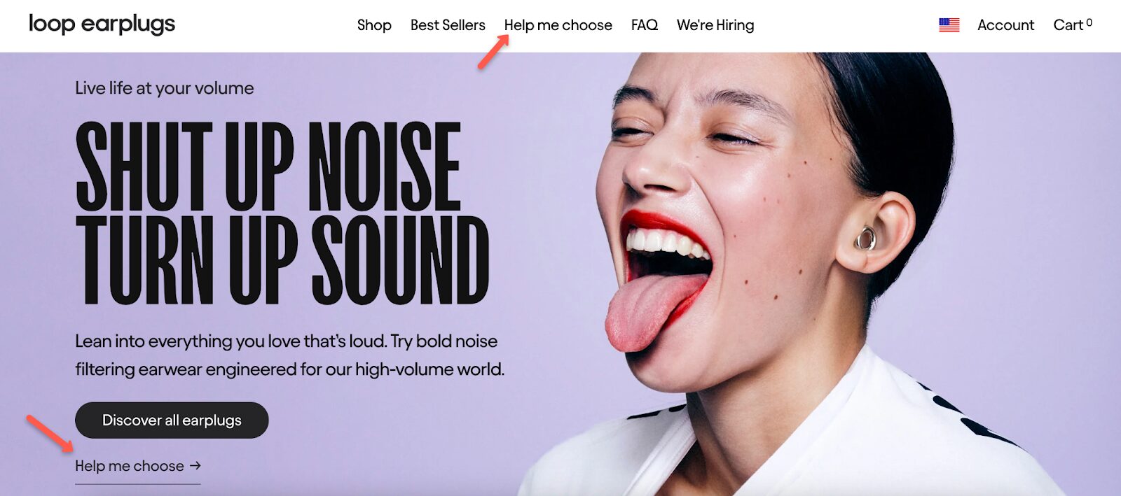 Loop Earplugs quiz to increase sales on Shopify