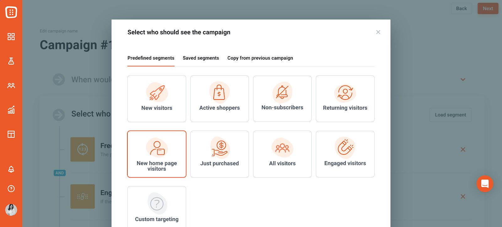 Set up the right targeting and triggering for you welcome pop ups.