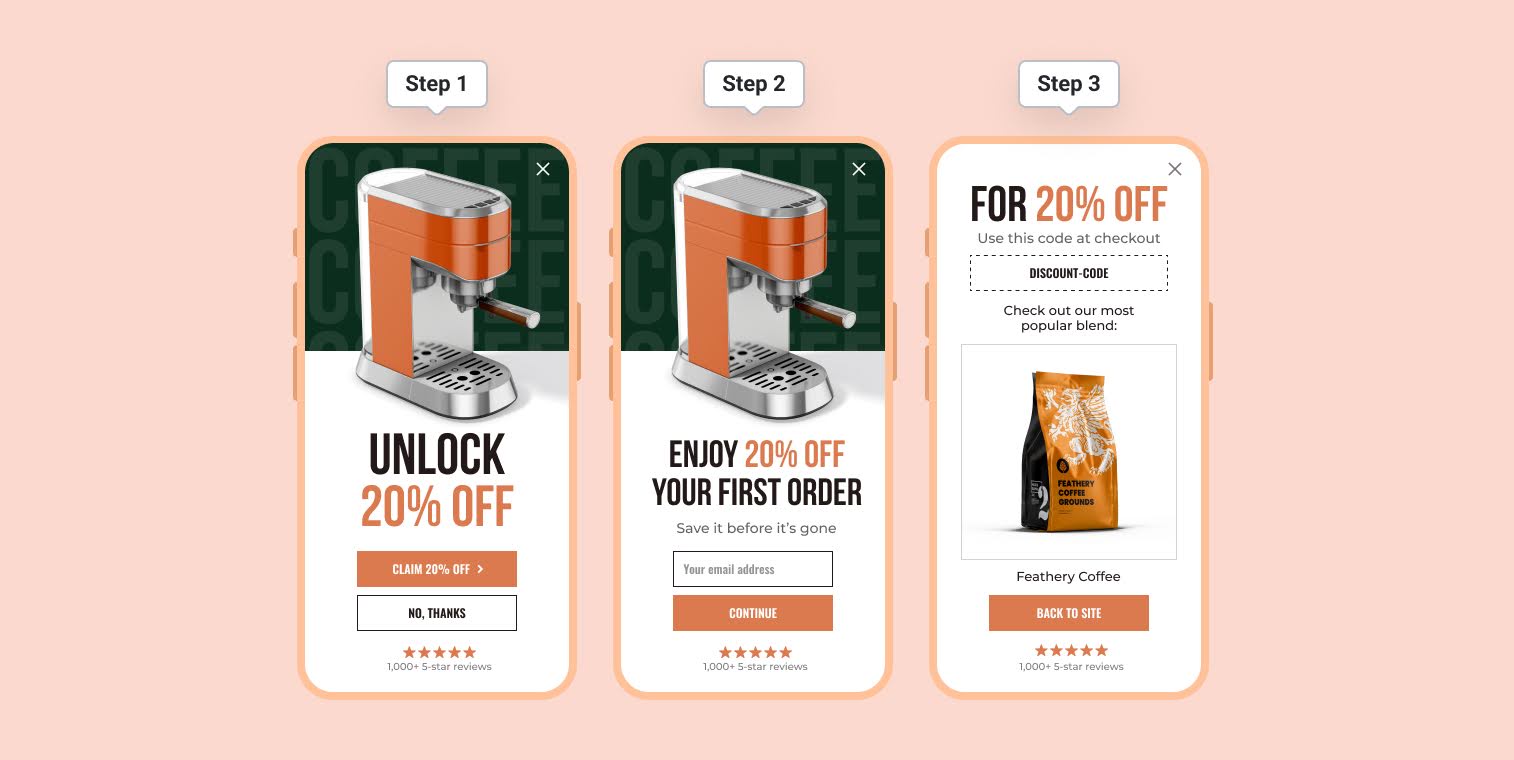Smart discount popup