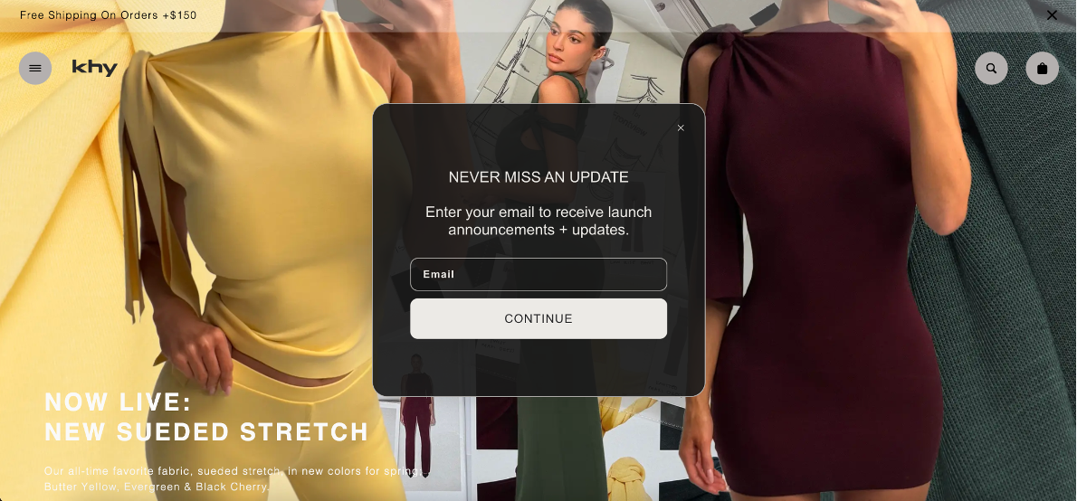 Khy welcome popup