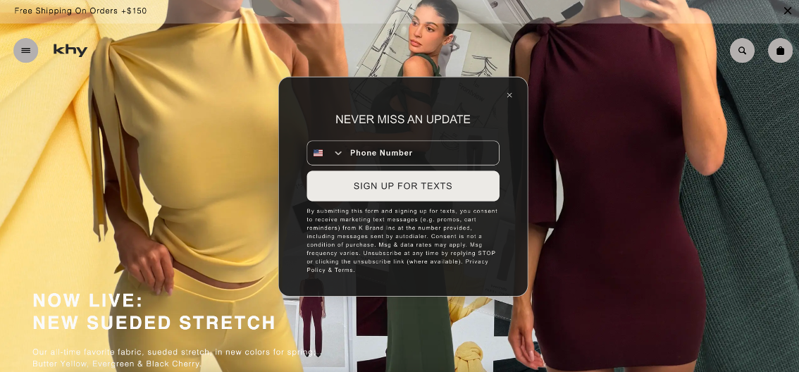 Khy welcome popup