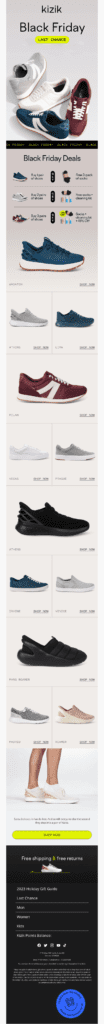Kizik Black Friday email