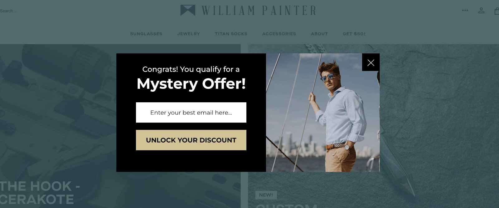 William Painter's website pop ups has a great mystery offer.