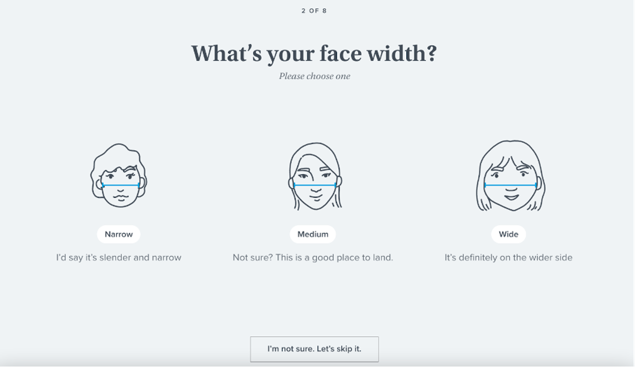 Warby Parker lead generation quiz