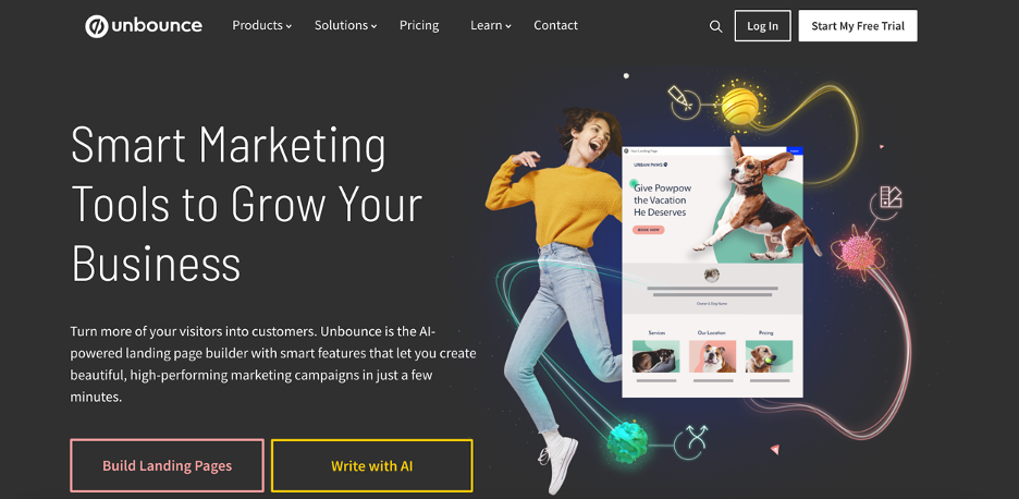 Unbounce's lead generation software