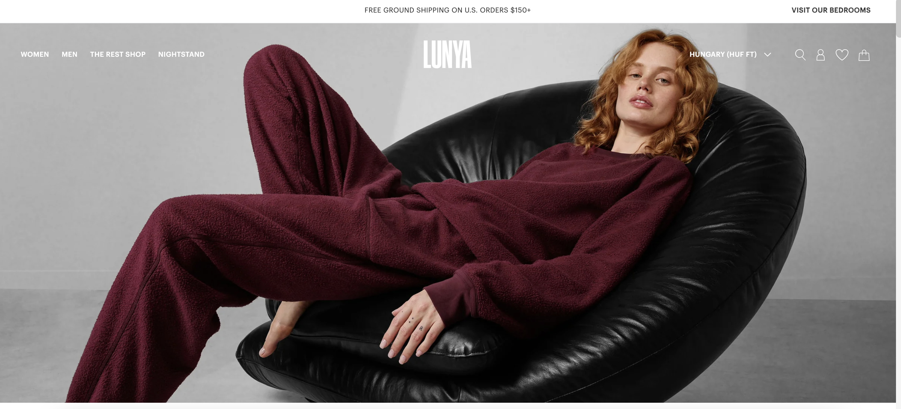 Lunya Shopify store