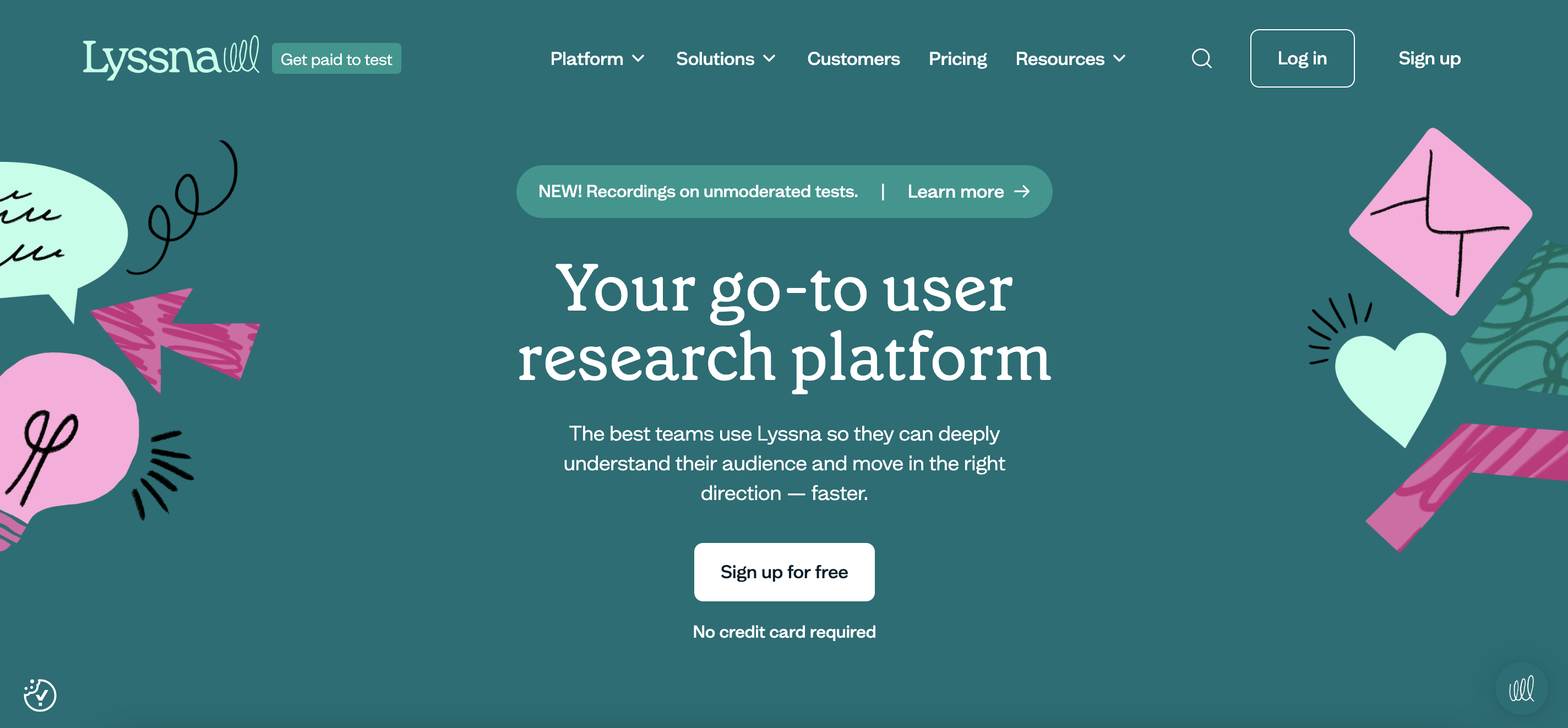 Lyssna website feedback tool