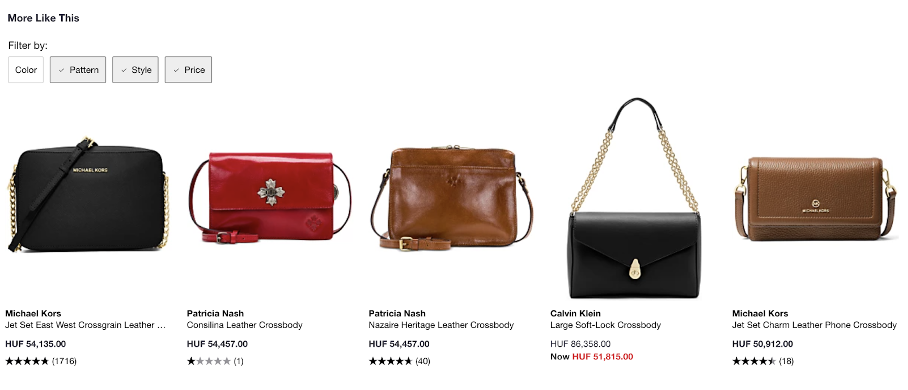 Macy’s website displays popular products and makes them easy to access