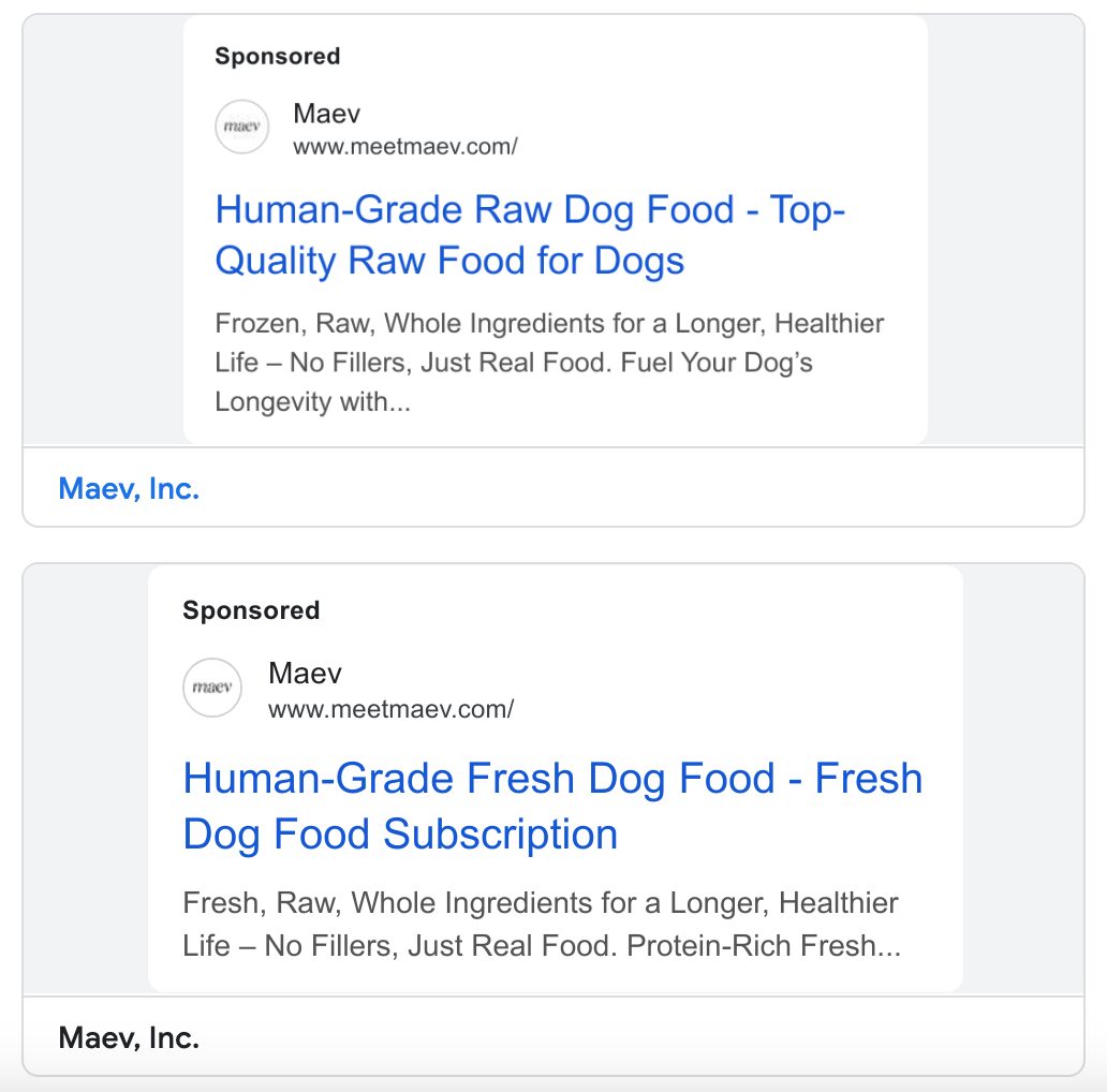 Google ads by Maev