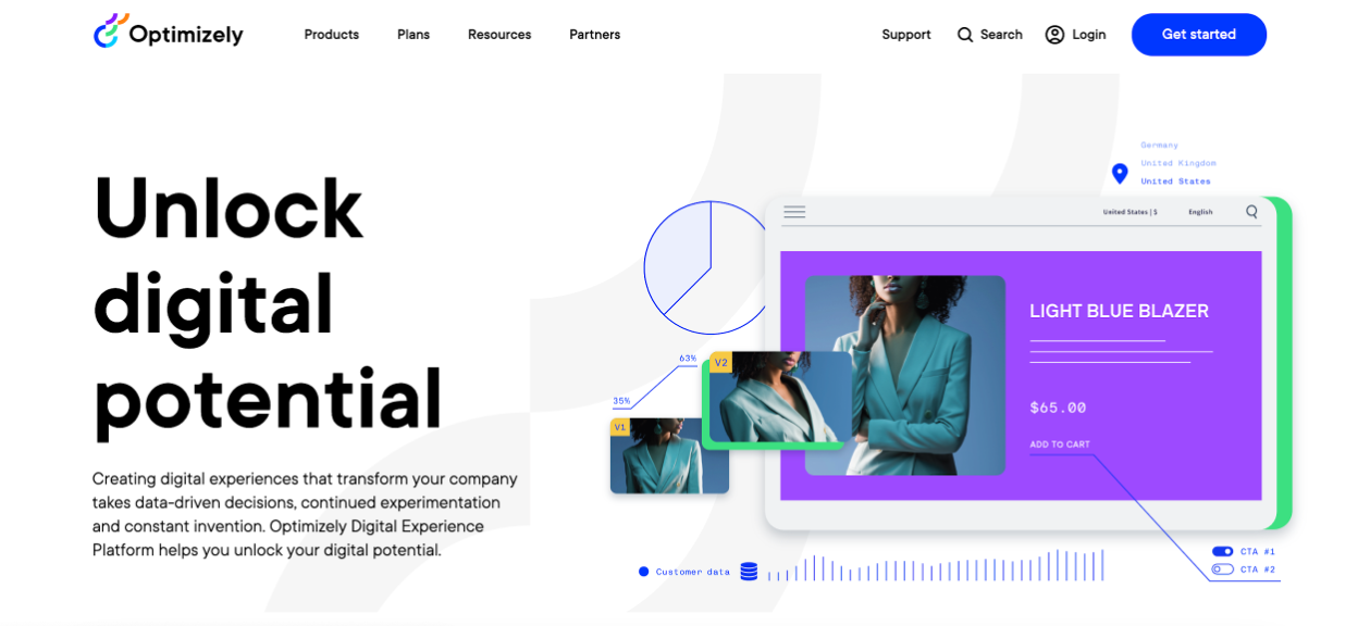 Optimizely, one of the best website personalization tools