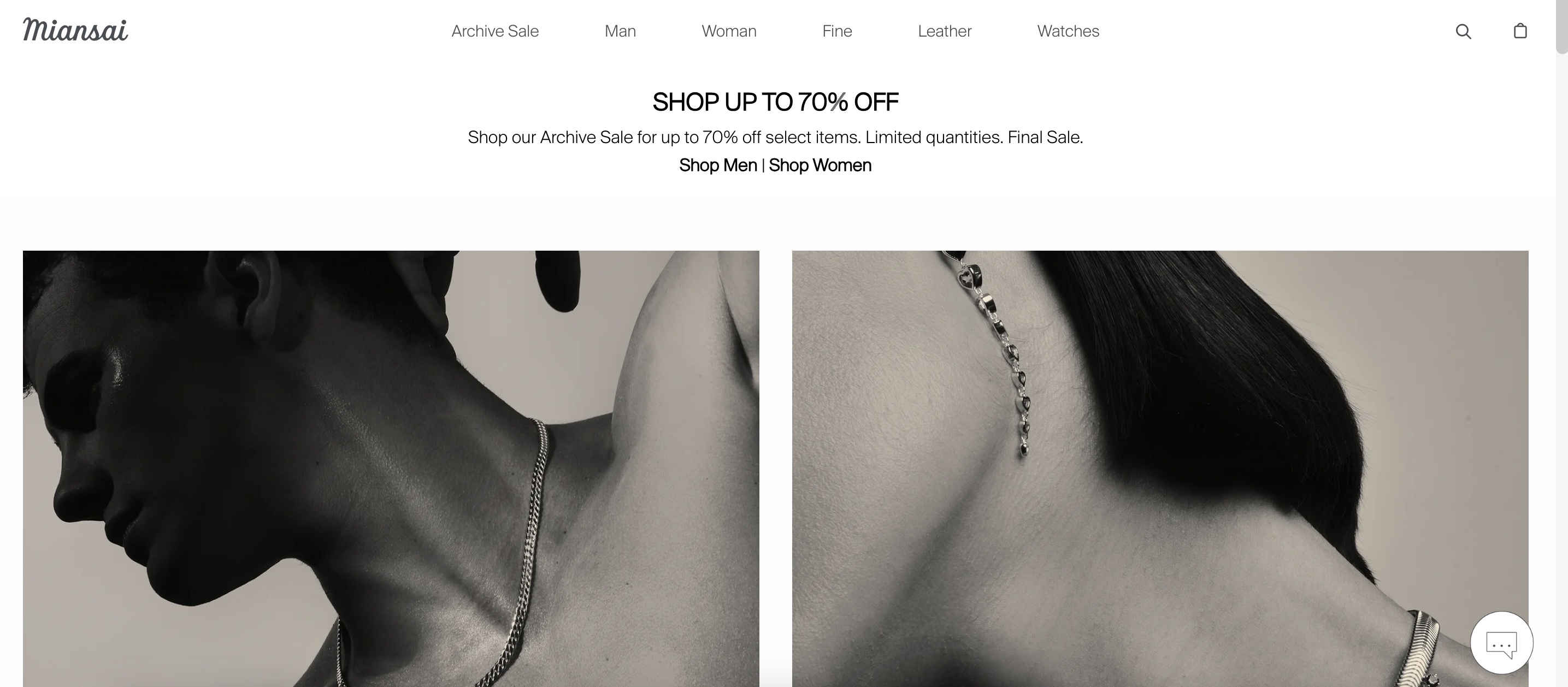 Miansai Shopify store
