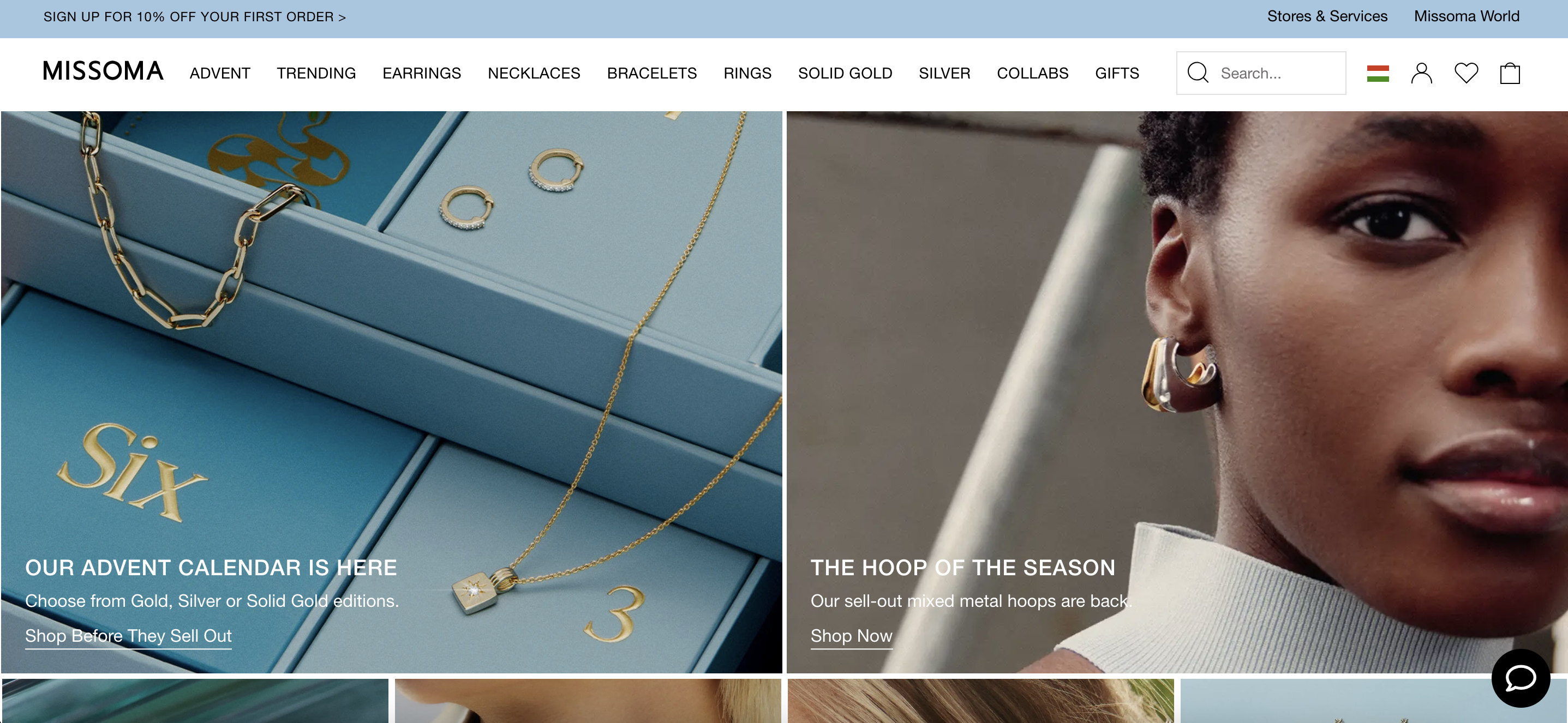 Missoma Shopify store