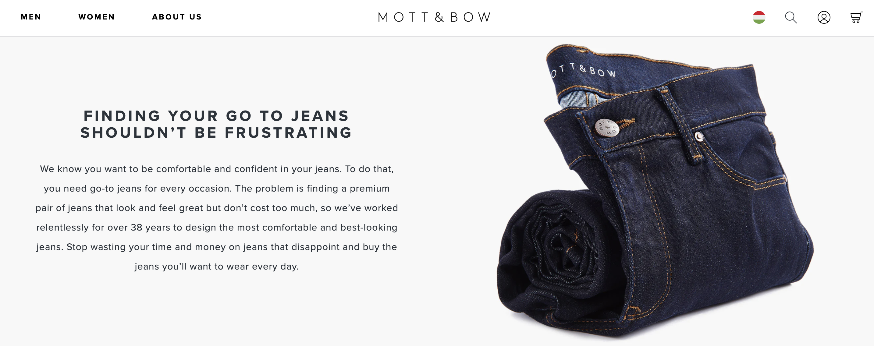 Mott & Bow conversion copywriting example