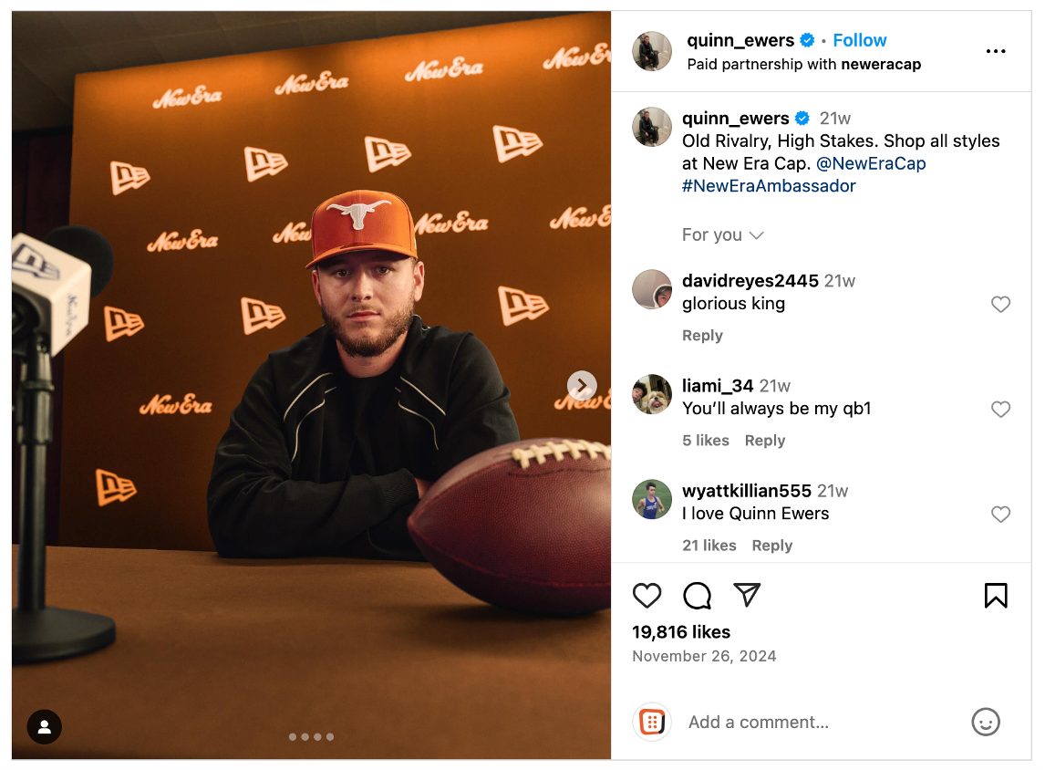 New Era Cap has teamed up with creators like Quinn Ewers