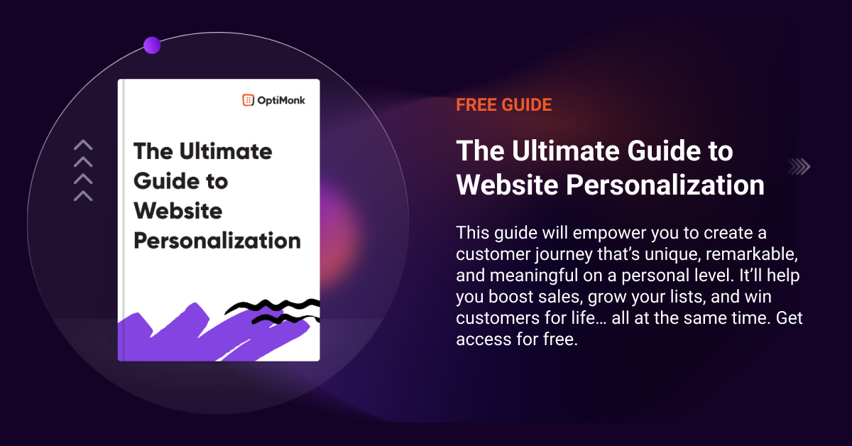 Personalization guide banner