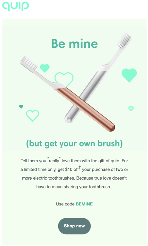 Make your newsletter funny like Quip did