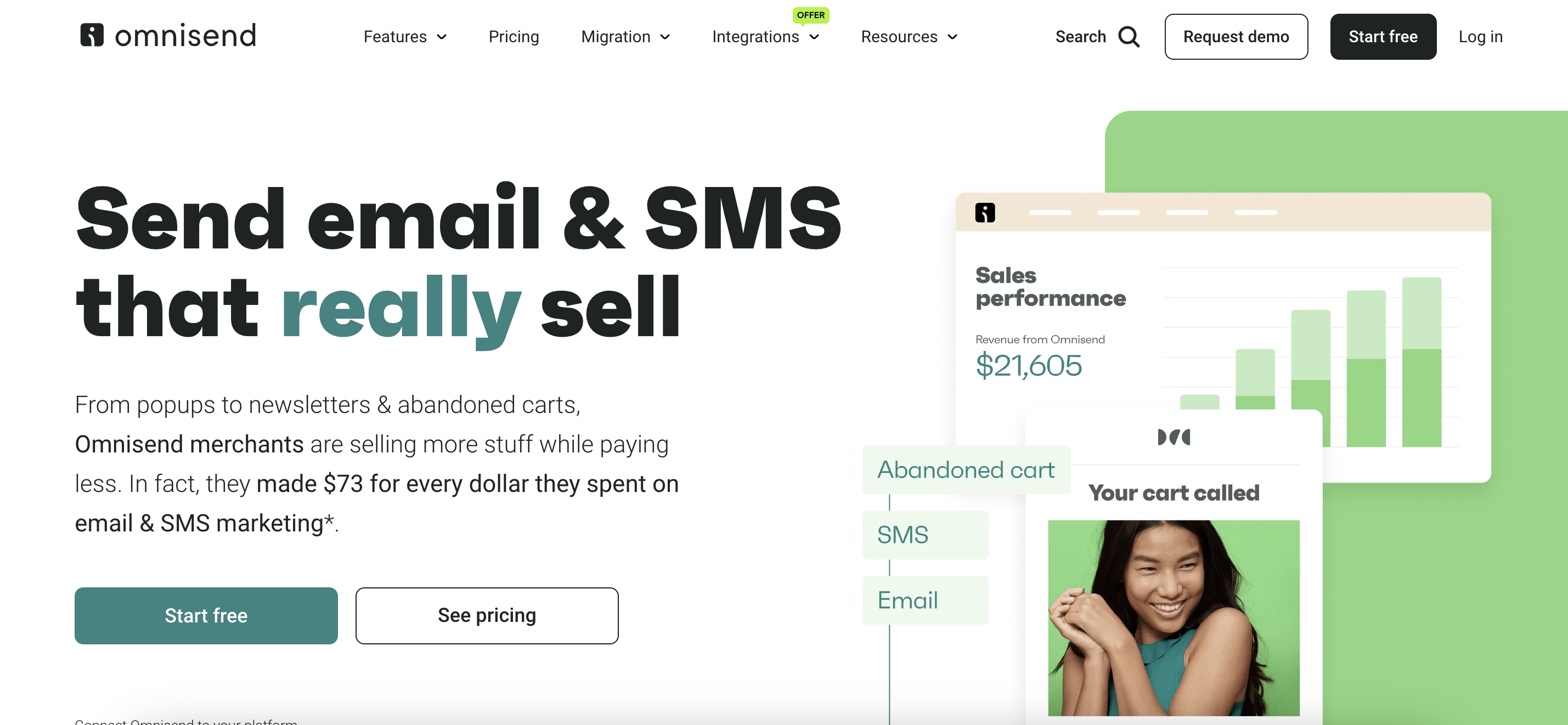 Omnisend email marketing software
