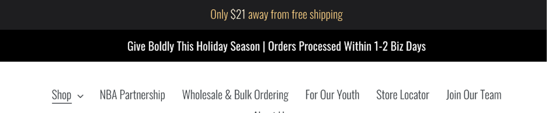 Free shipping bars can increase your average conversion rate and average cart value