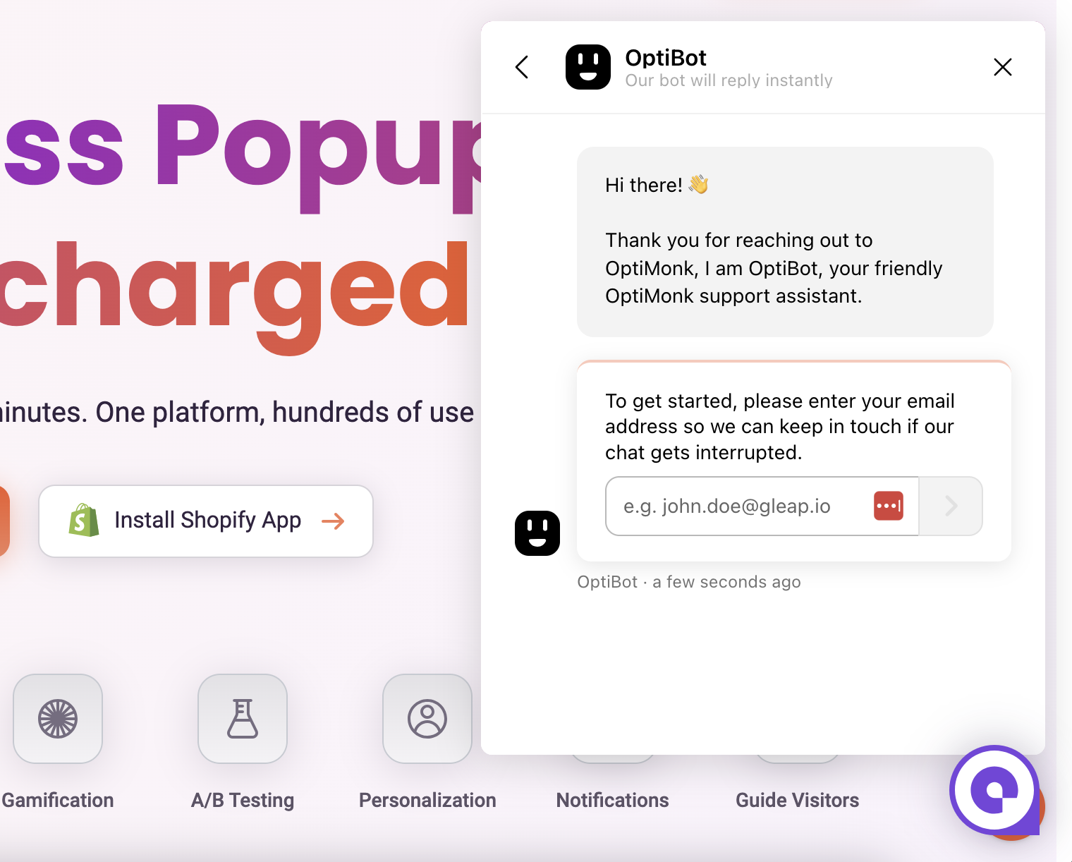 Generate leads with a chatbot