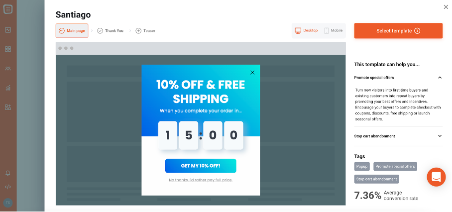 Exit Intent Popup Examples, Tips & Strategies: The Ultimate Guide optimonk exit popup template - Exit Intent Popup Examples, Tips & Strategies: The Ultimate Guide