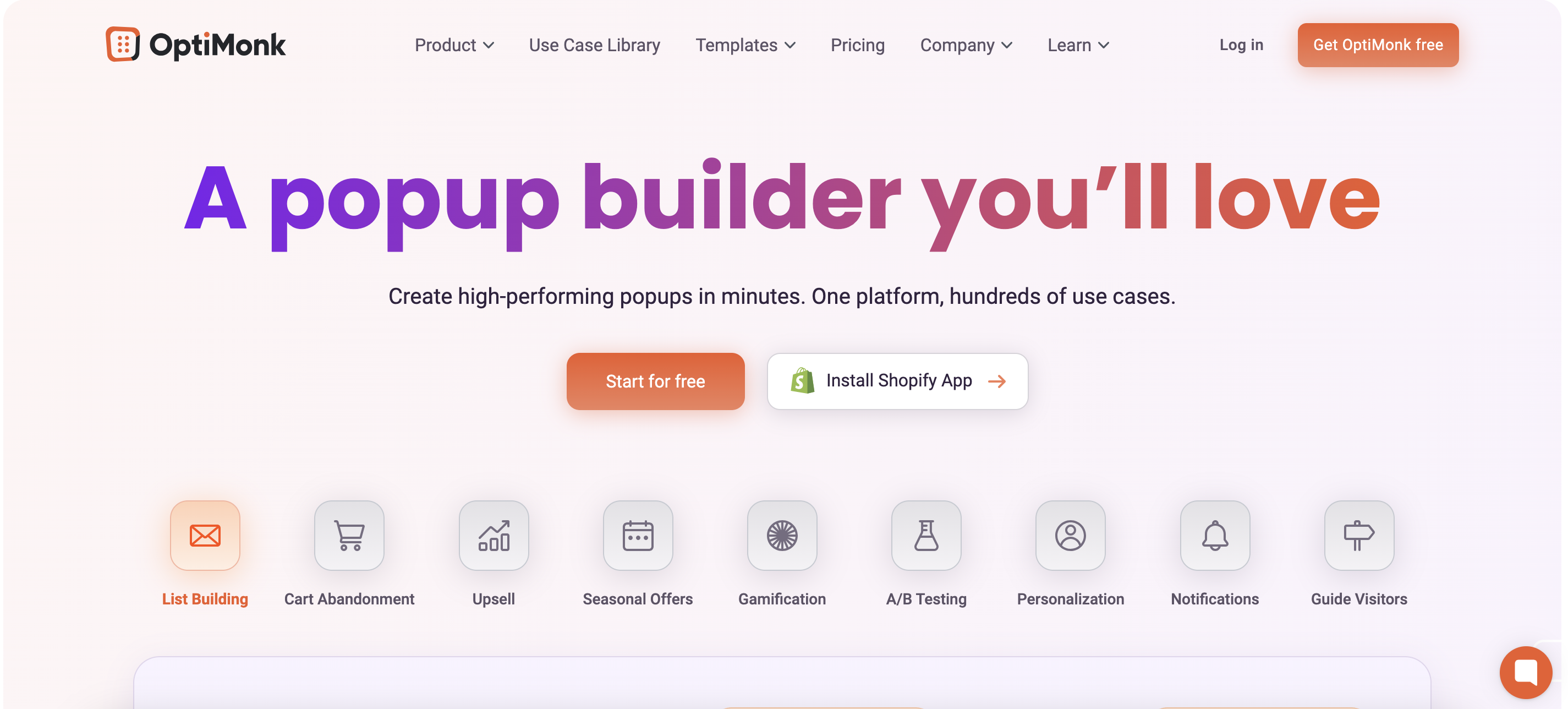 OptiMonk pop-up forms