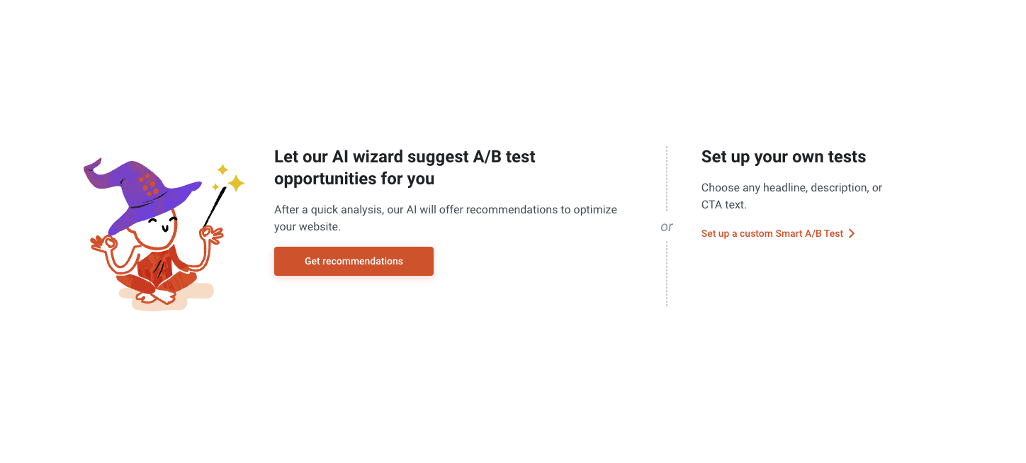 OptiMonk Smart A/B testing