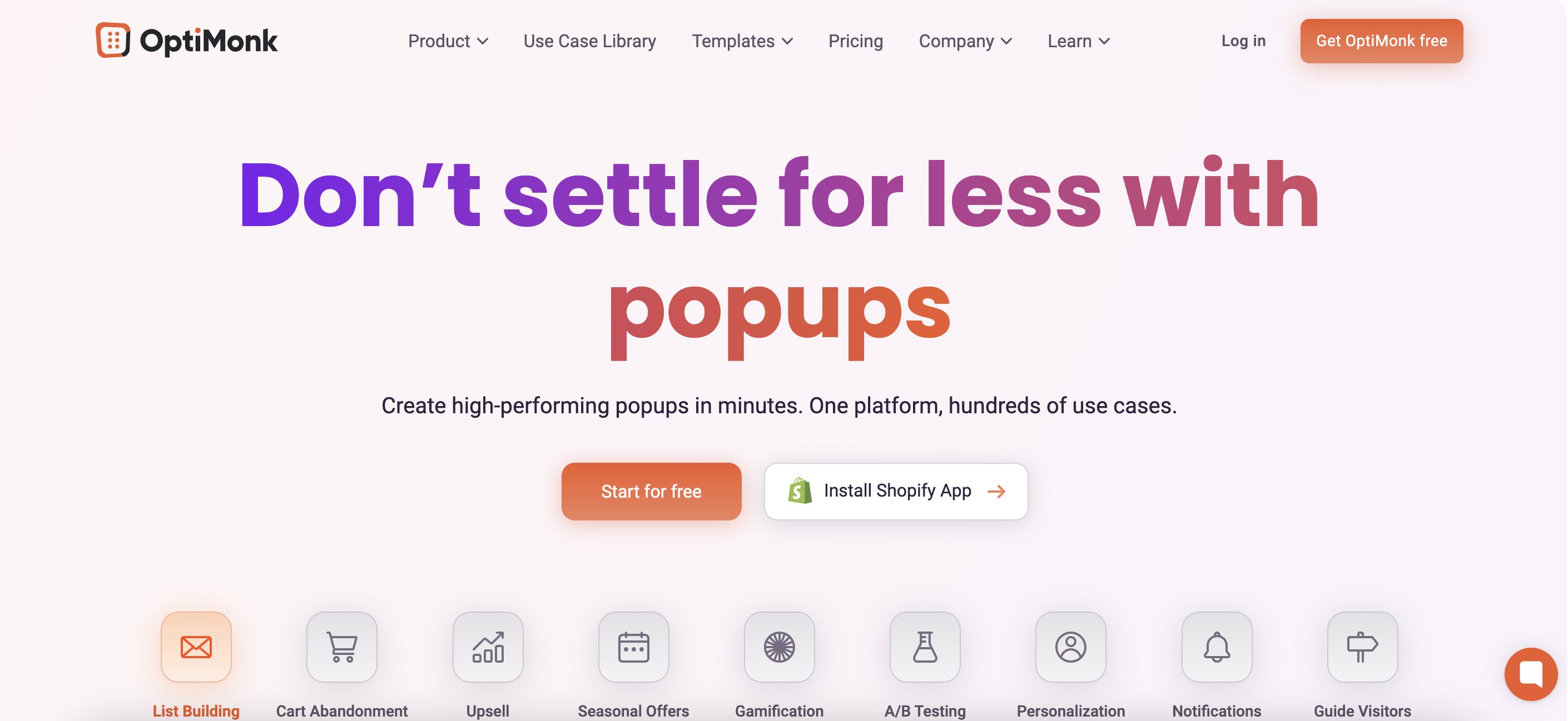 OptiMonk is one of the best Wishpond alternatives when it comes to popups