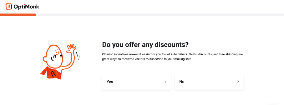 Top 9 Ecommerce Segments & How to Help Them With Popups optimonk wizard 01 - Top 9 Ecommerce Segments & How to Help Them With Popups