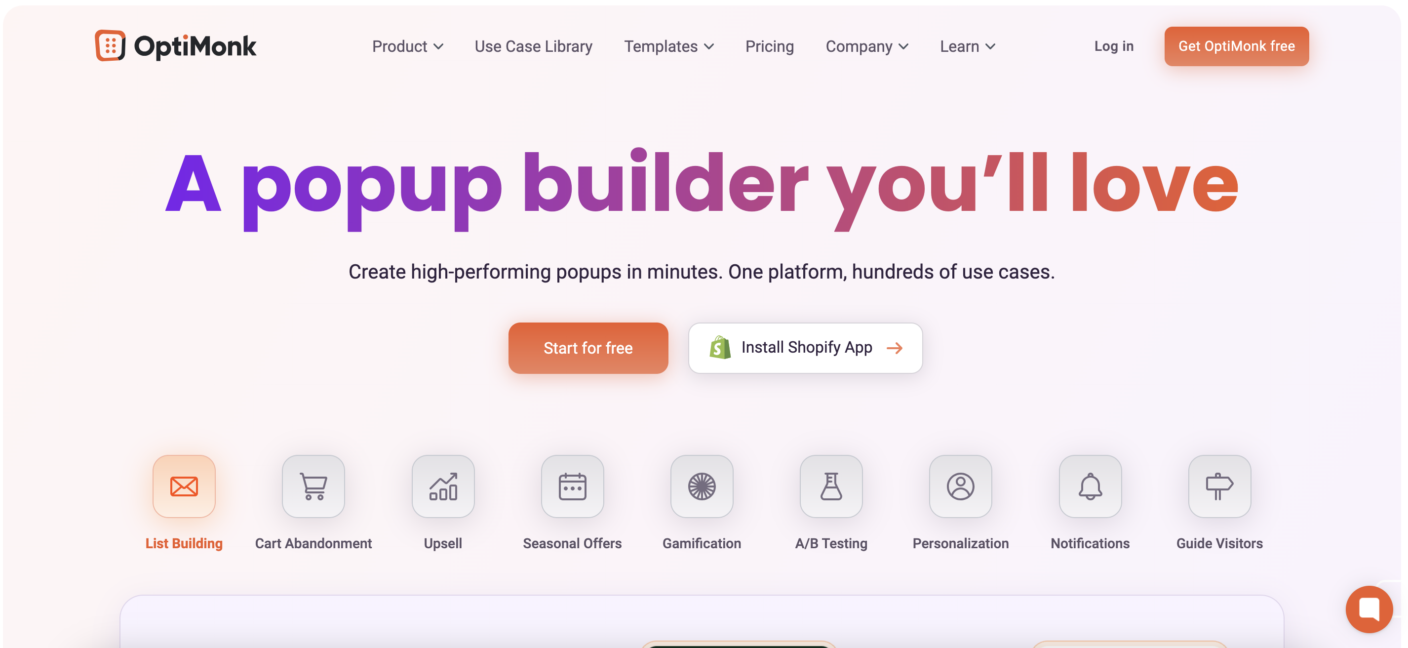 OptiMonk popup plugin