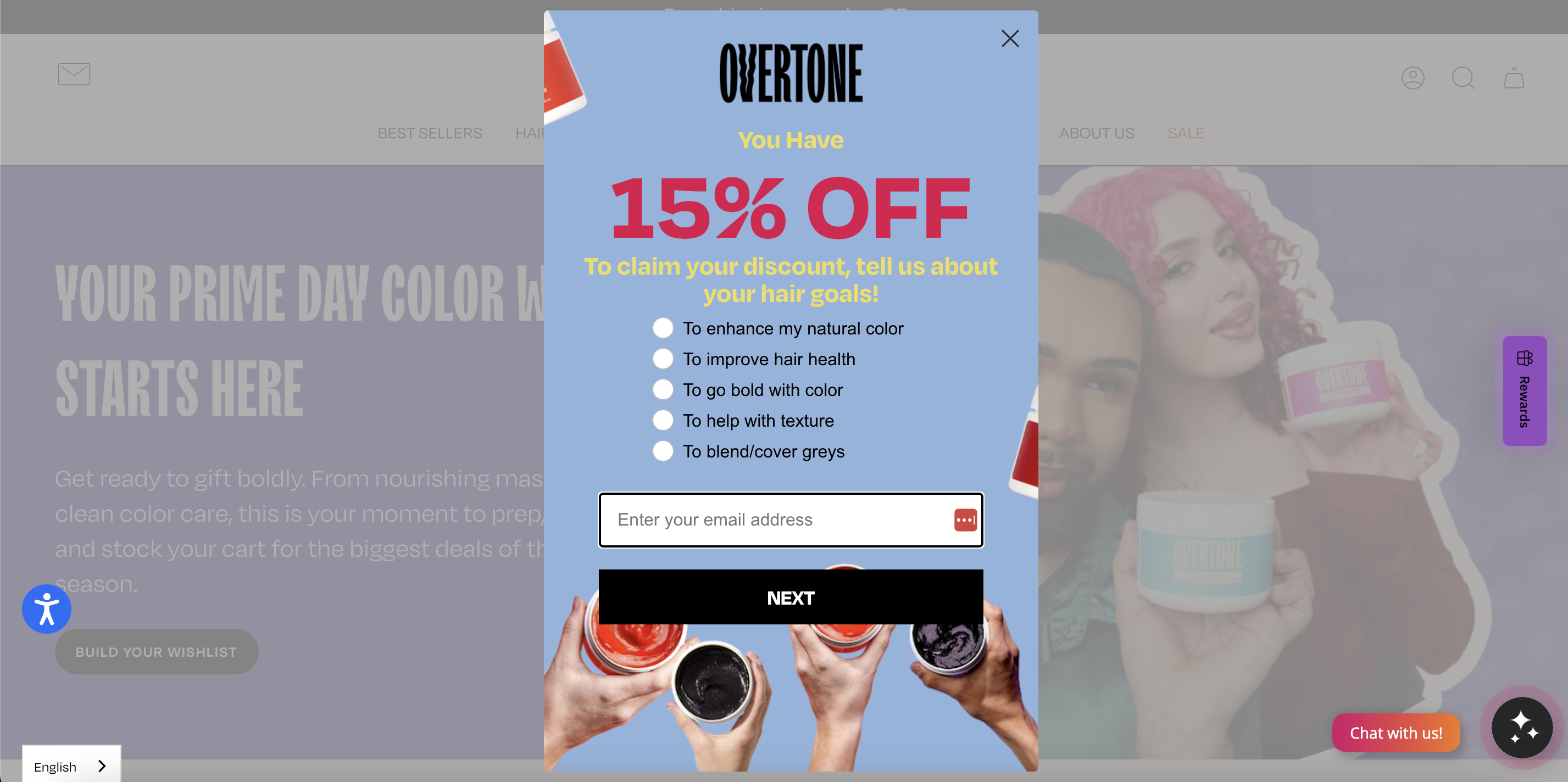 Overtone has multi-step popup