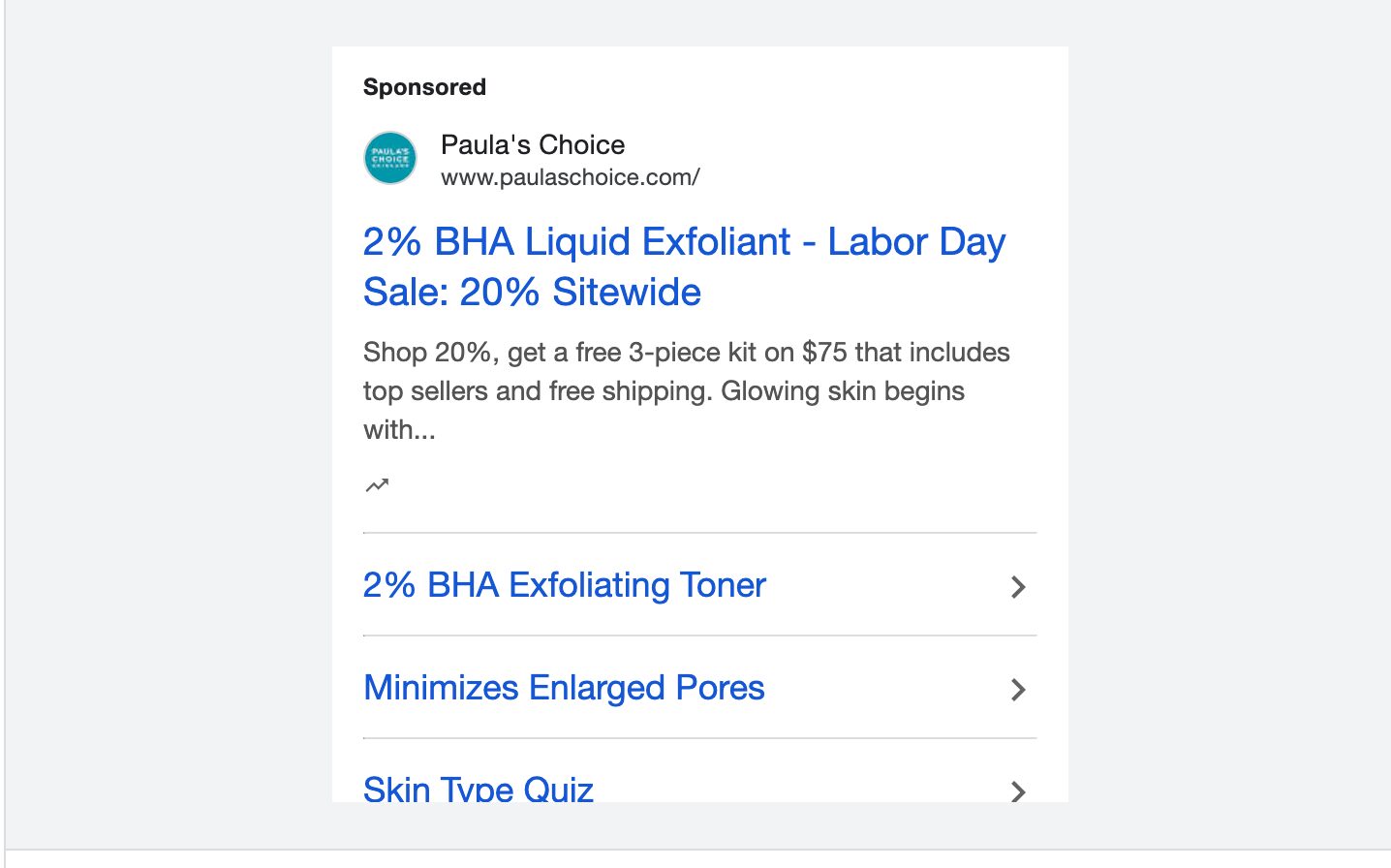 Paula's choice ads