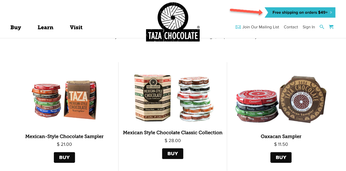 Taza Chocolate ecommerce personalization