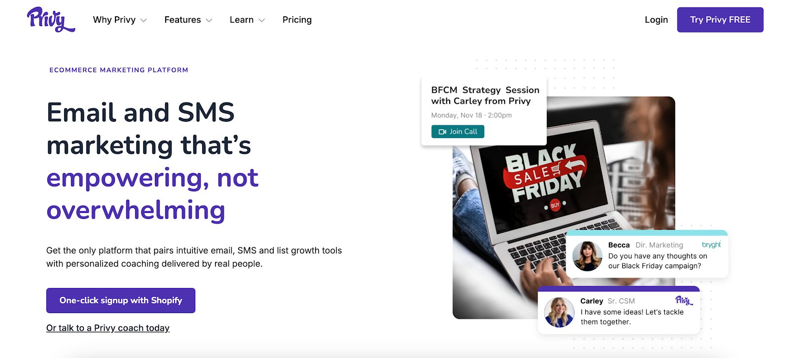 Privy’s cart abandonment popup with a reminder for users to complete their purchase on an ecommerce store.