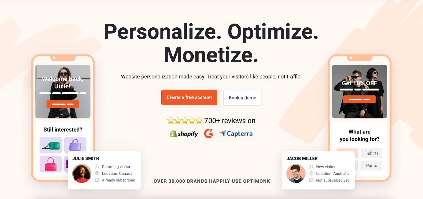 OptiMonk can help you optimize your site and increase online store sales