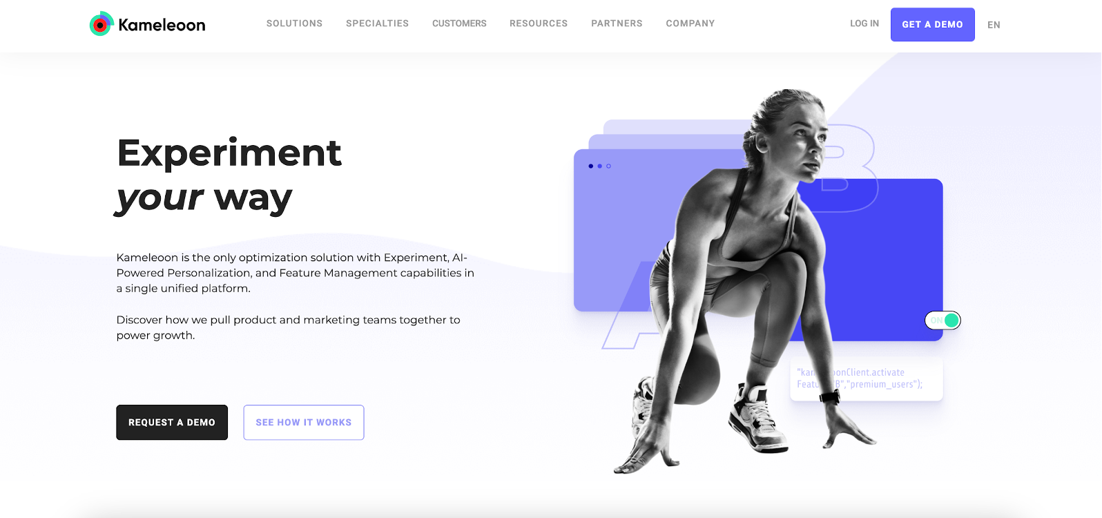 Many software developers use Kameleoon as a full stack growth platform
