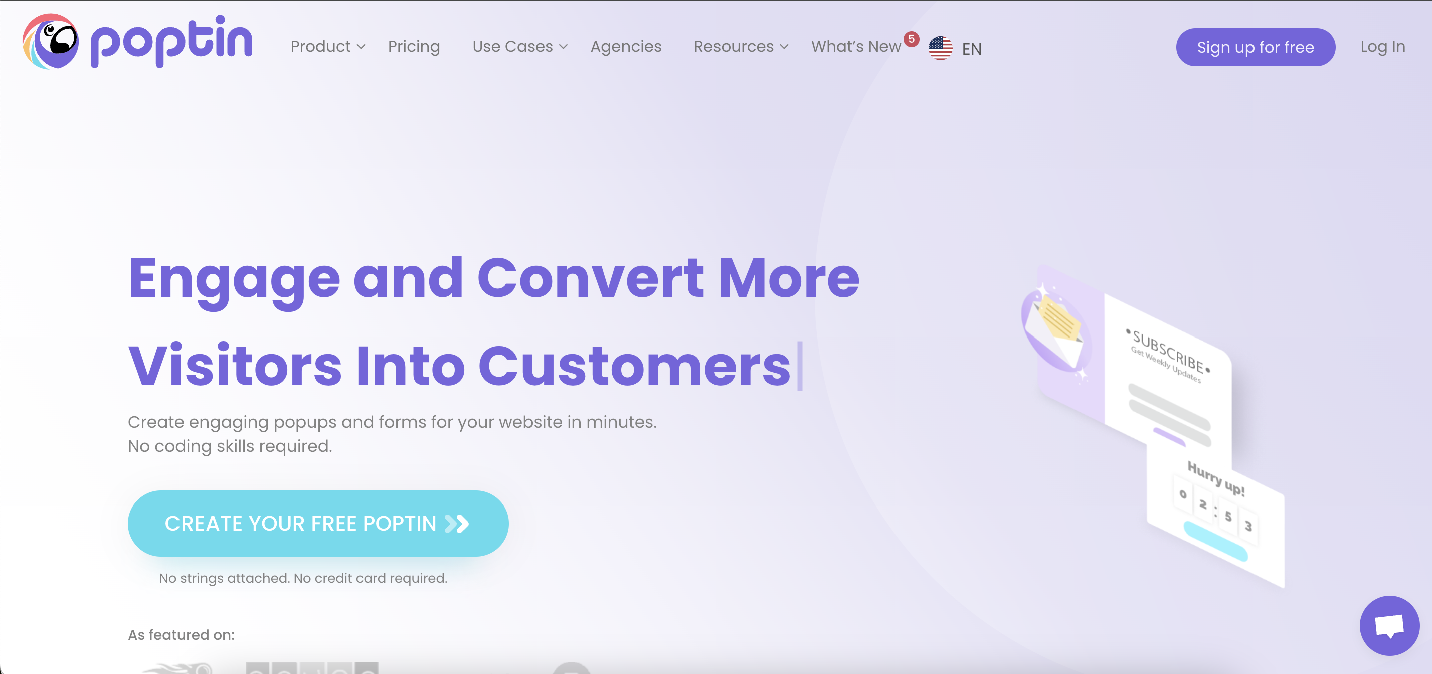 Poptin pop-up windows software