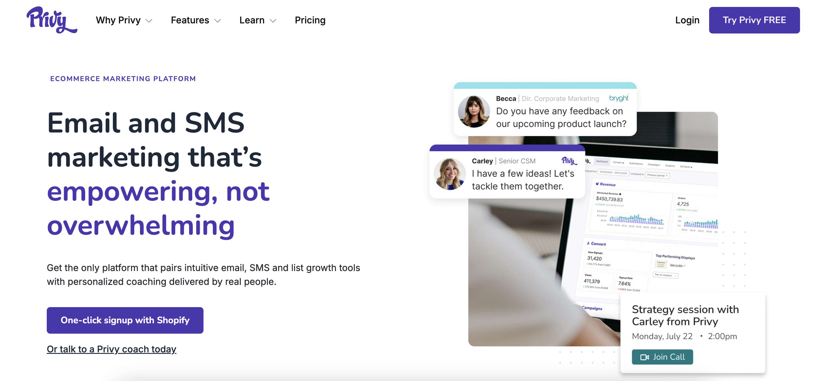 Privy popup builder