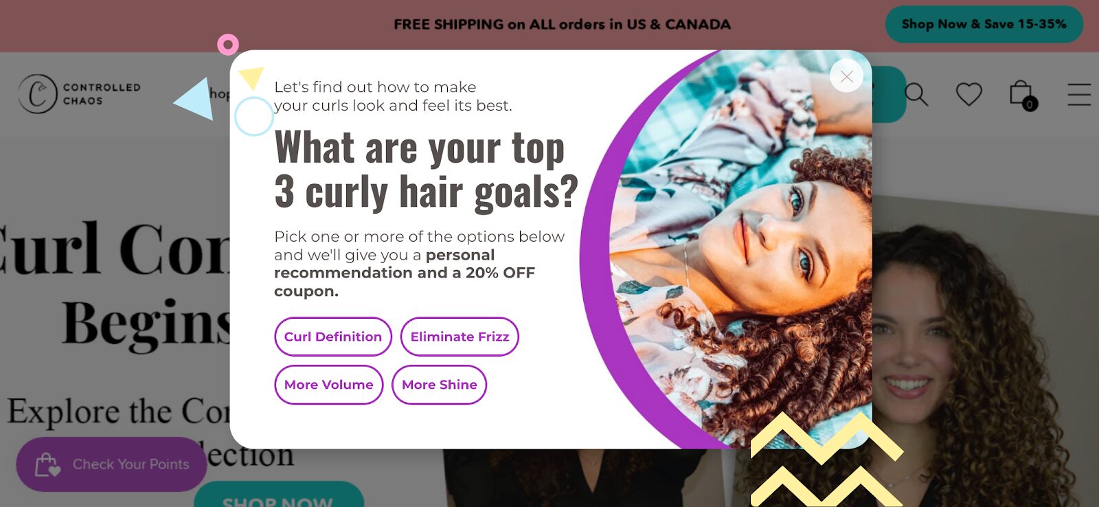 Controlled Chaos is using a conversational popup to engage with users even more effectively.