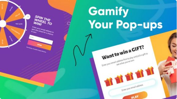 Gamification pop-ups