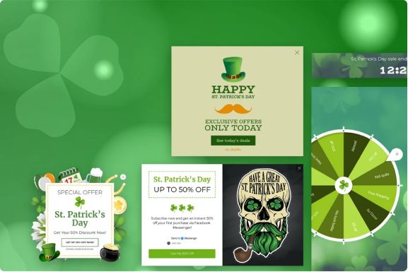 st. patrick's day pop-up templates