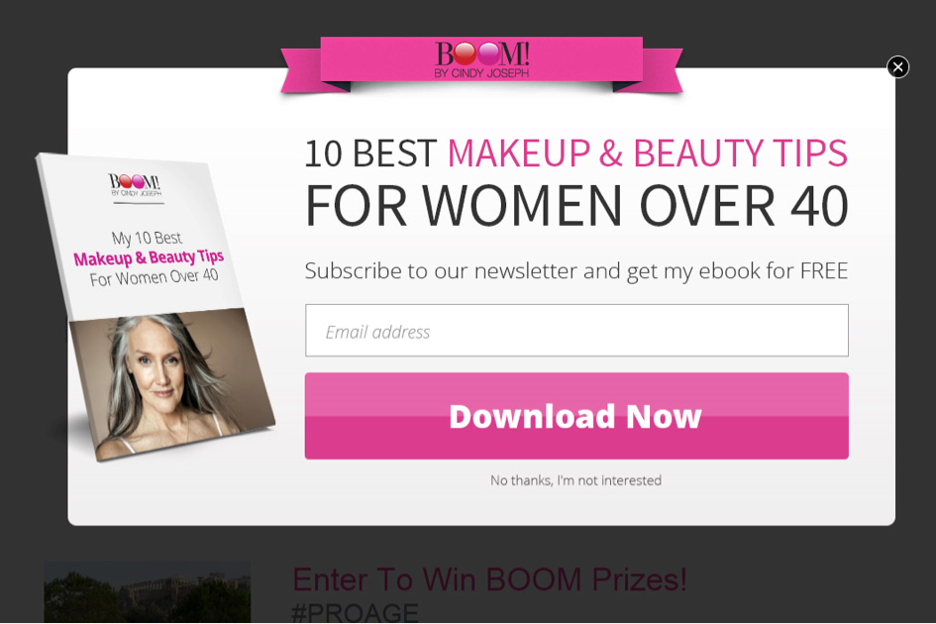 Obvi popup design