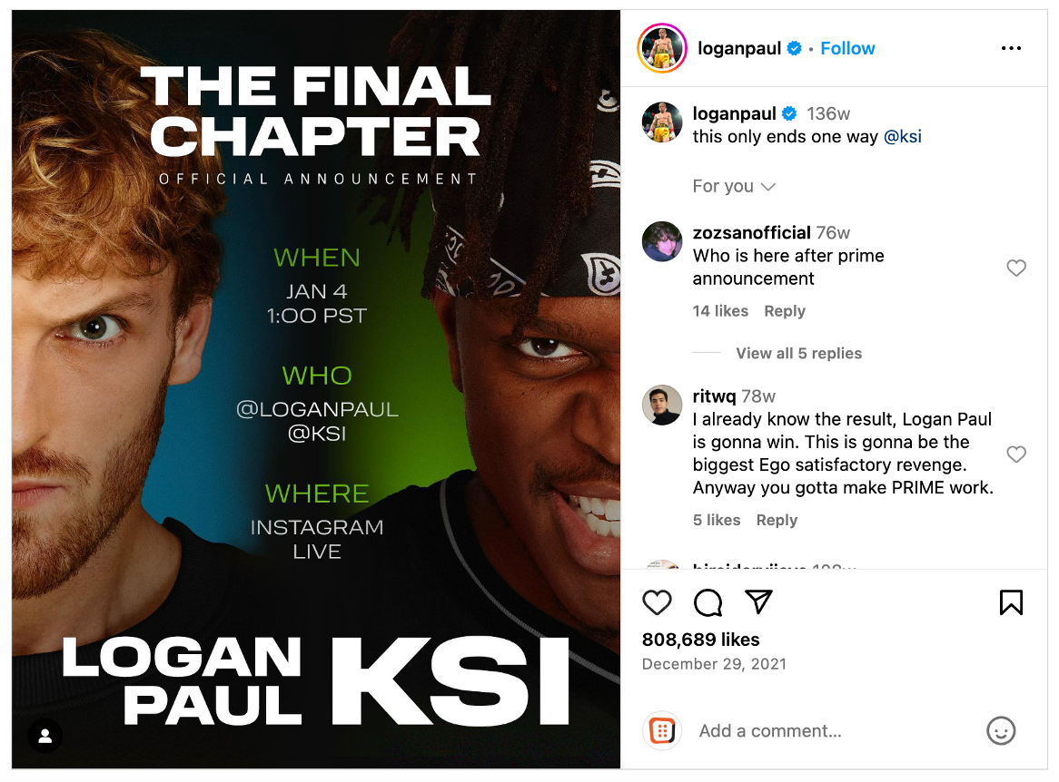 Prime teaser on Instagram