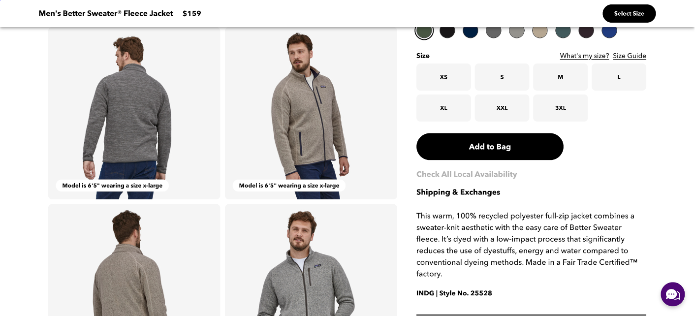 Write product descriptions like Patagonia