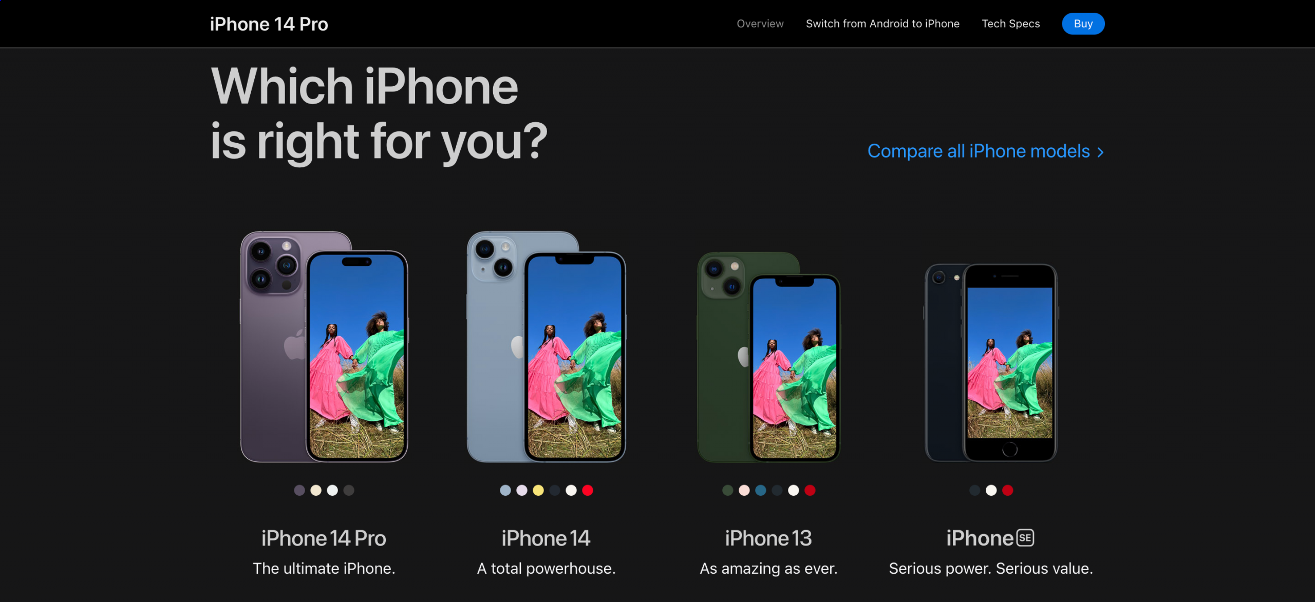 Apple's physical product landing page makes their product look irresistible - product landing page example 5