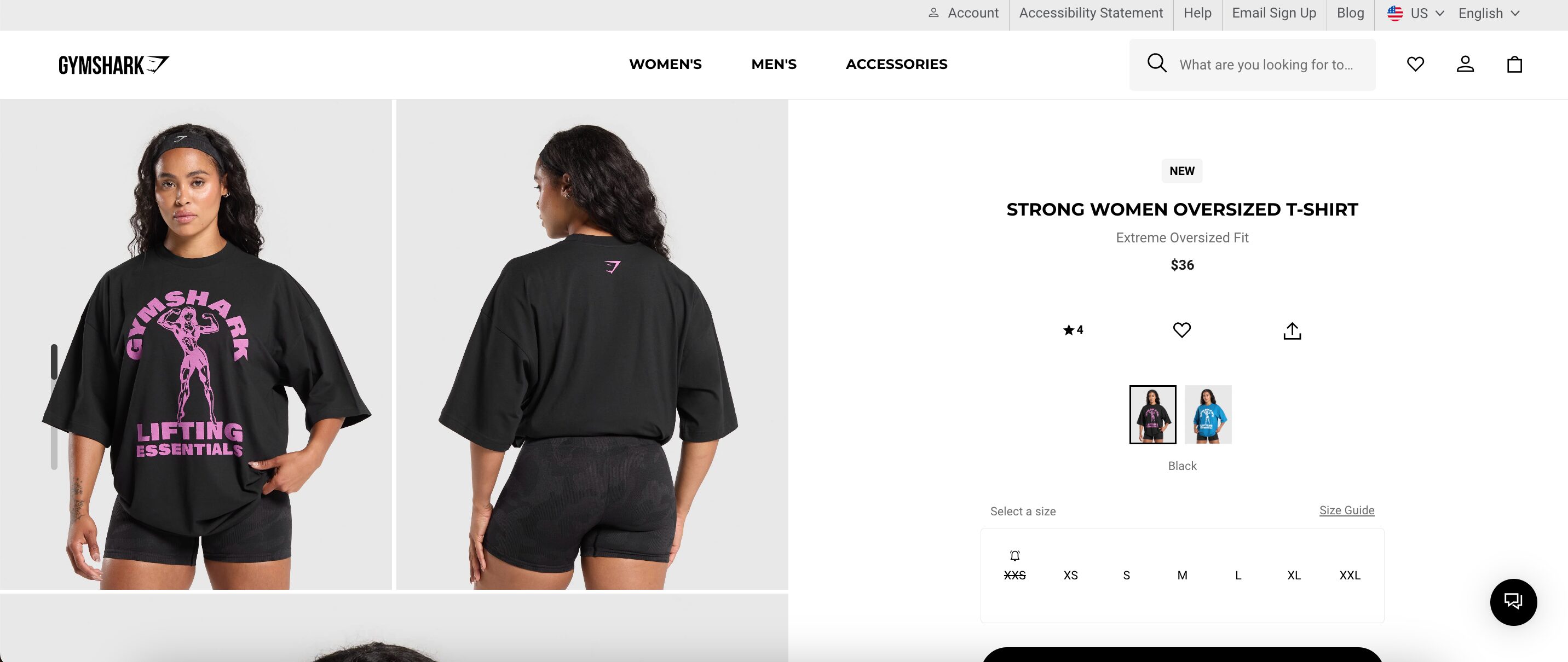 Gymshark ecommerce product page examples